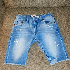 Levi's girls sz 10 reg Bermuda length jeans shorts
